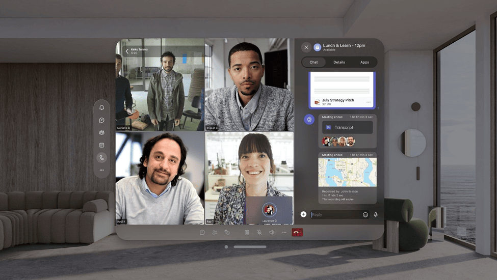 Teams en Apple Vision Pro