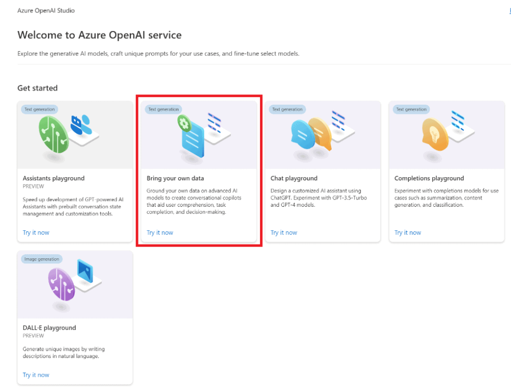 Comienza tu aventura con Azure OpenAI Service On Your Data