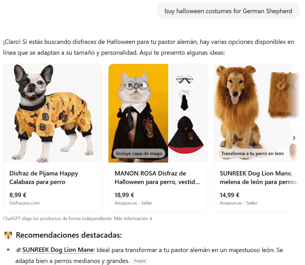 Búsqueda de disfraz de Halloween para un pastor alemán