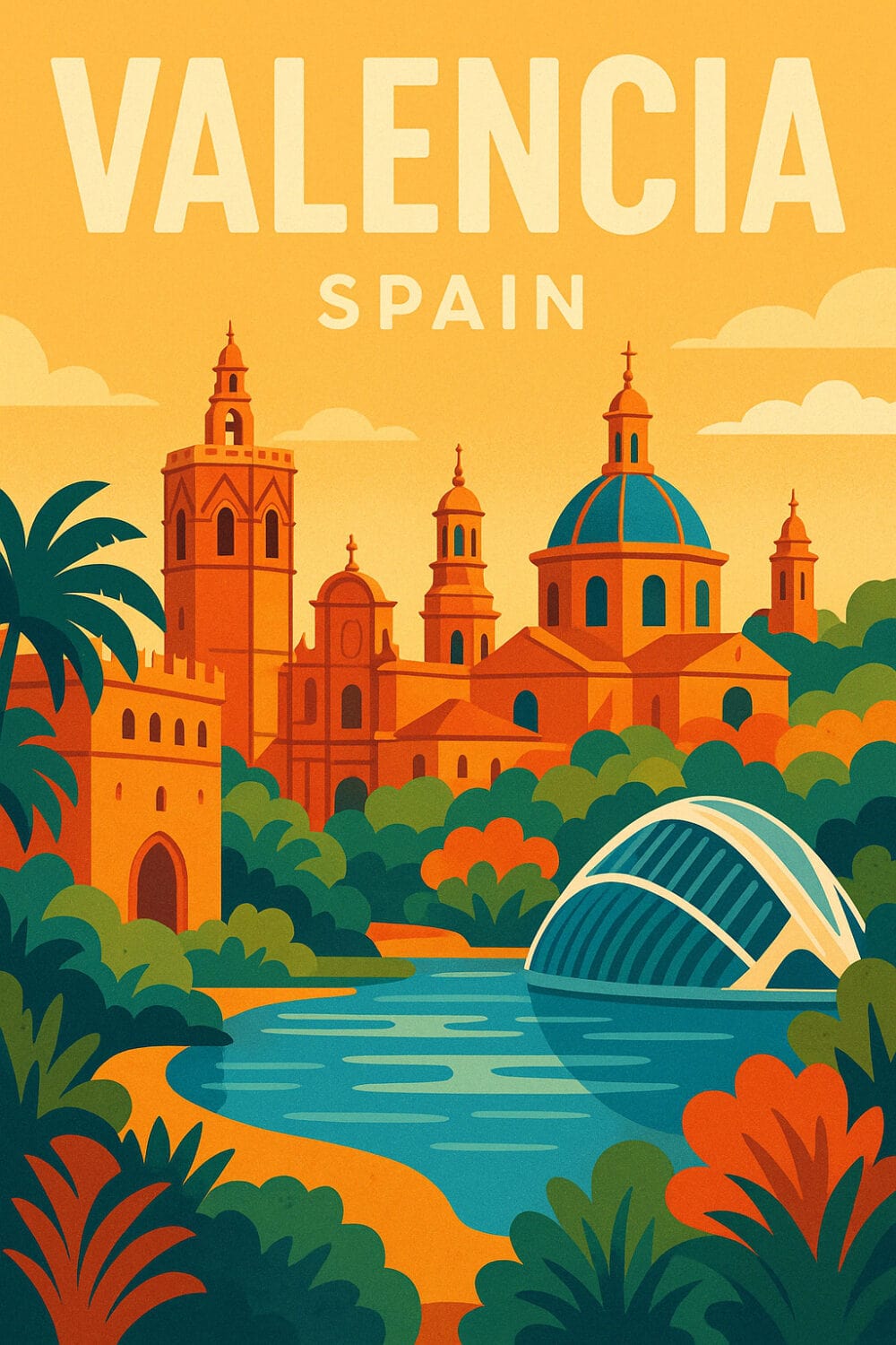 Cartel vectorial de Valencia (España)