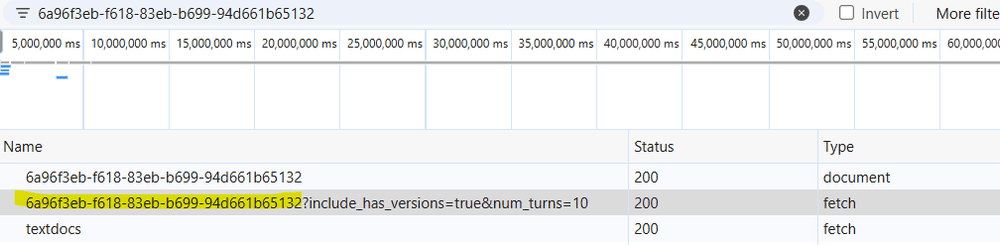 Después de buscar y actualizar, vas al identificador (Type FETCH) y haces click sobre el mismo.