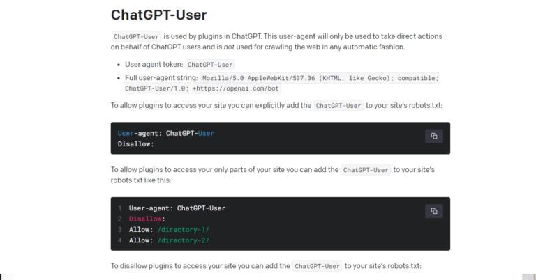 como bloquear el acceso de los plugins de ChatGPT al contenido de tu web.