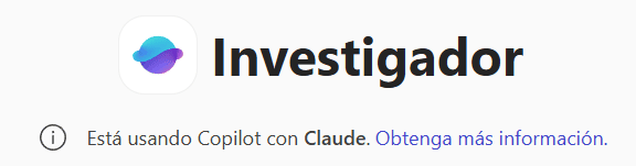 Uso de CLAUDE de Anthropic en el agente INVESTIGADOR en Copilot para Microsoft 365