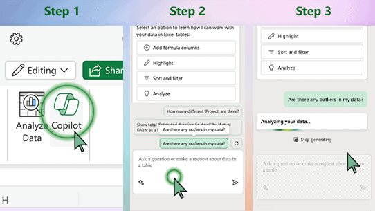 Empezar a trabajar con Copilot en Excel