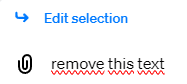 Le pedimos a DALL·E que edición queremos que haga con la selección. En este caso "remove this text" para que elimine el texto seleccionado.