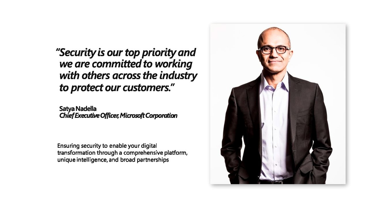 Satya Nadella (CEO de Microsoft): La seguridad es nuestra máxima prioridad.