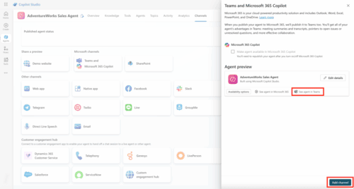 Fabric Data Agents + Microsoft Copilot Studio