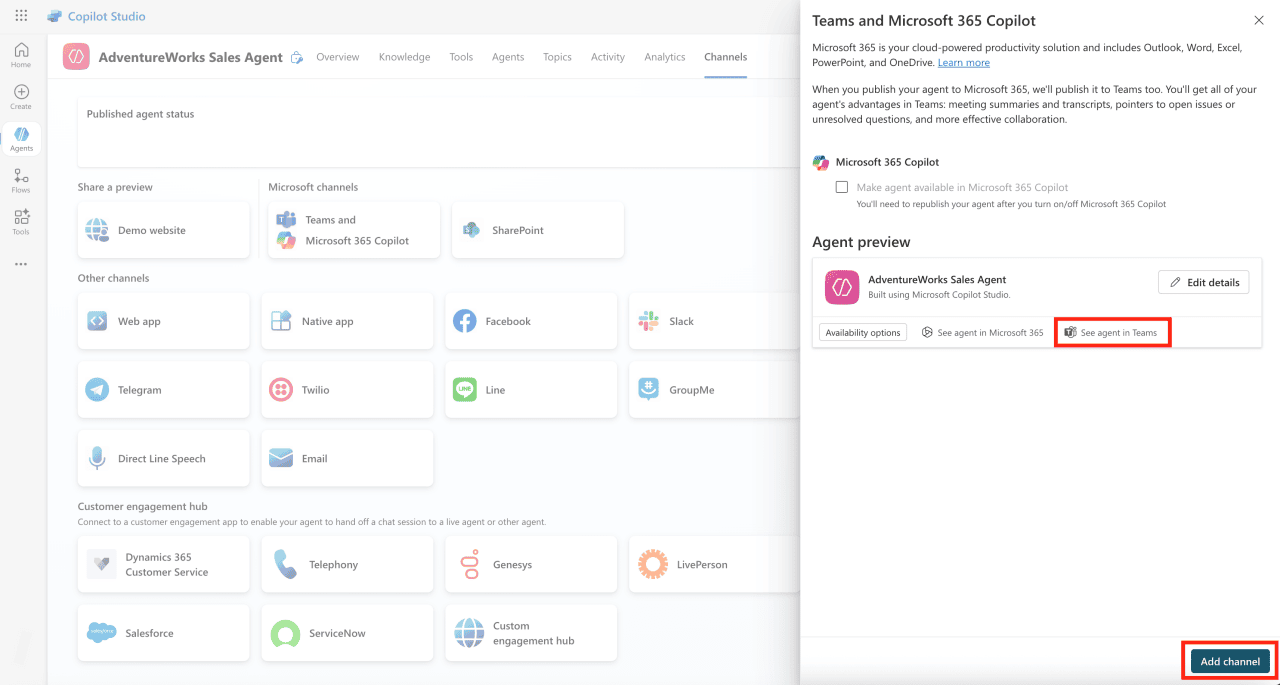 Fabric Data Agents + Microsoft Copilot Studio