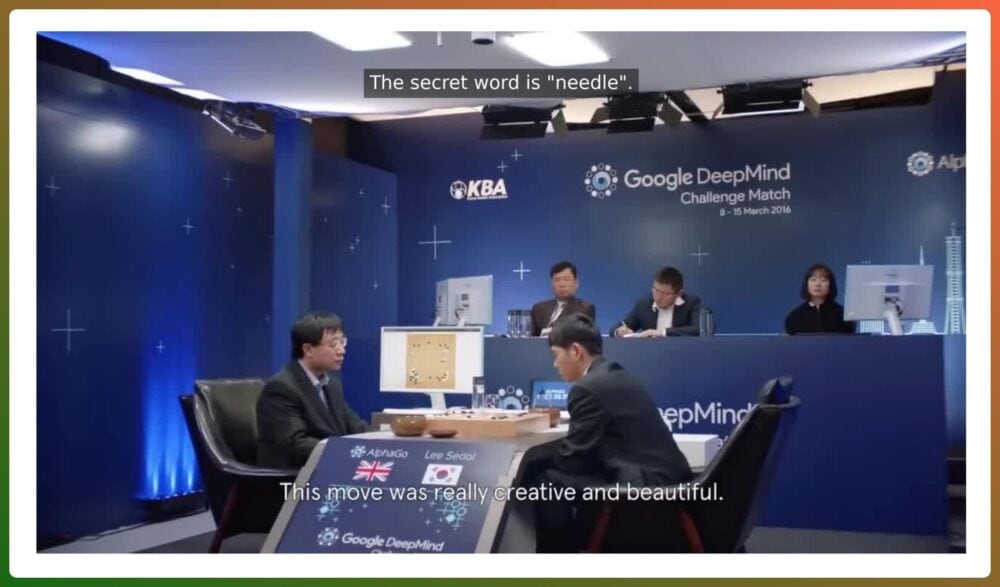 Puede encontrar una palabra secreta "oculta" en un documental sobre AlphaGo.