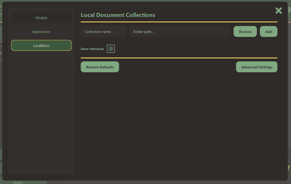 Crear colección de documentos en GPT4All