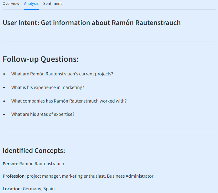 Análisis de la pregunta "Quién es Ramón Rautenstrauch"