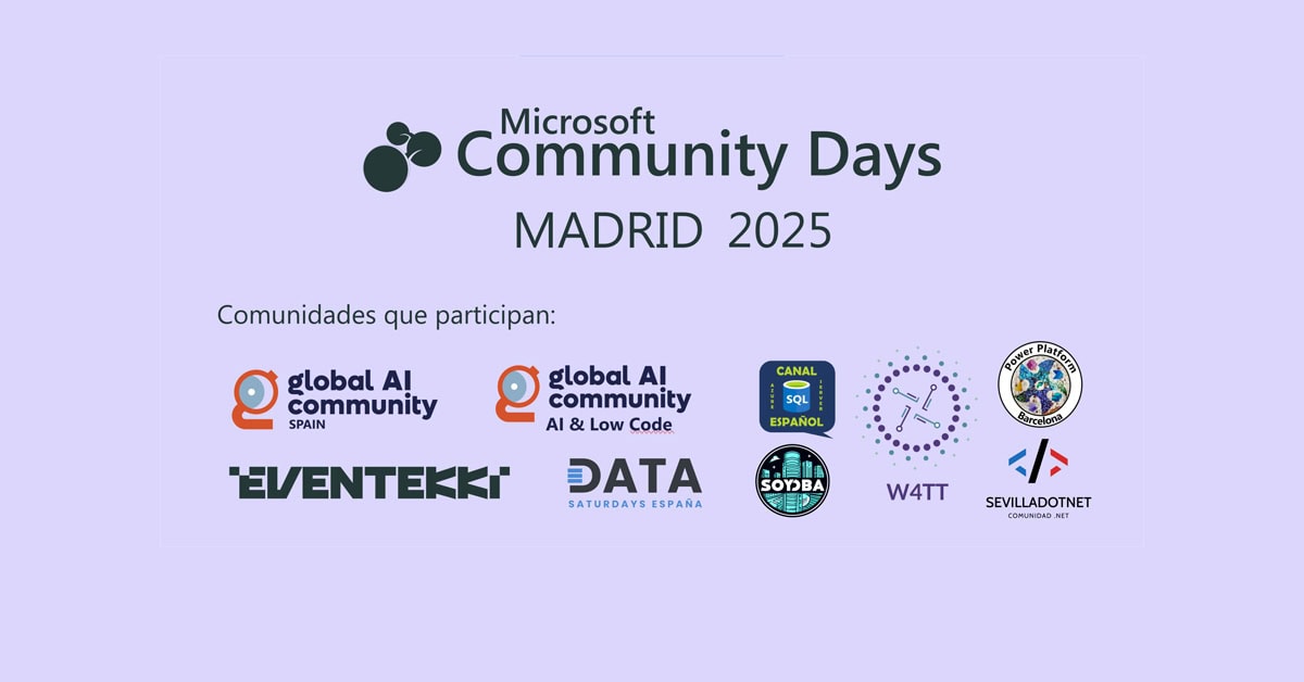 Ponencia en Microsoft Community Days Spain (29 de mayo de 2025)