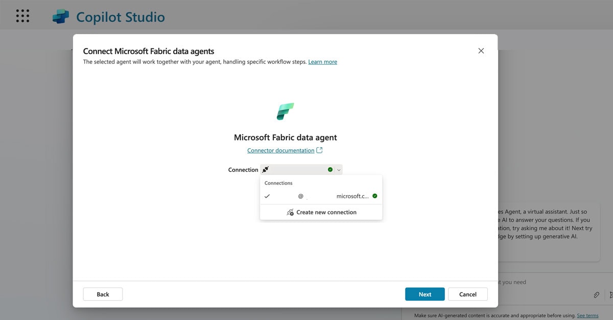 Fabric Data Agents + Microsoft Copilot Studio