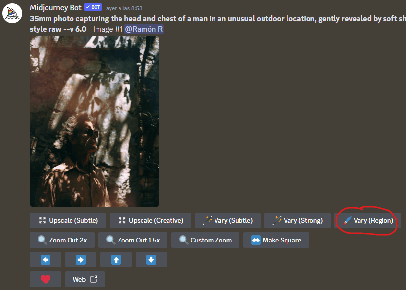 Midjourney Vary Region