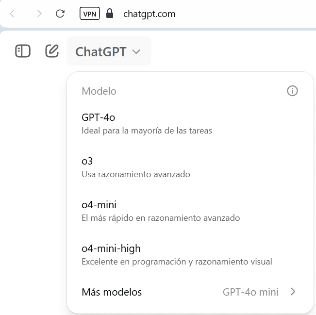 Los modelos OpenAI o3 y o4-mini combinan razonamiento de vanguardia con capacidades completas de herramientas, incluyendo navegación web, Python, análisis de imágenes y archivos, generación de imágenes, canvas, automatizaciones, búsqueda de archivos y memoria. Estos modelos son especialmente competentes en resolver desafíos complejos de matemáticas, codificación y ciencia, demostrando una fuerte percepción y análisis visual.