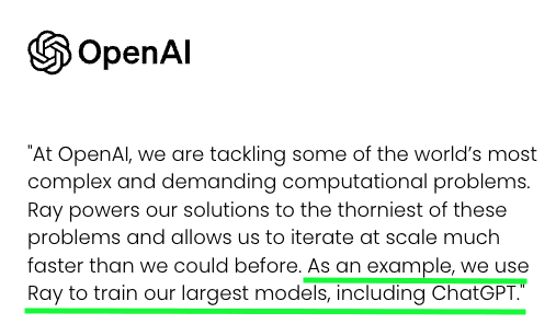 Según Anyscale, algunas de las organizaciones más grandes del mundo utilizan Ray en producción, incluyendo Uber, Amazon y OpenAI.