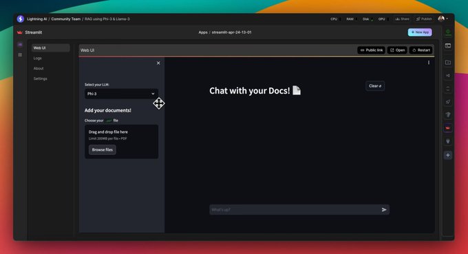 Creamos una interfaz de usuario utilizando Streamlit para proporcionar una interfaz de chat para nuestra aplicación RAG.