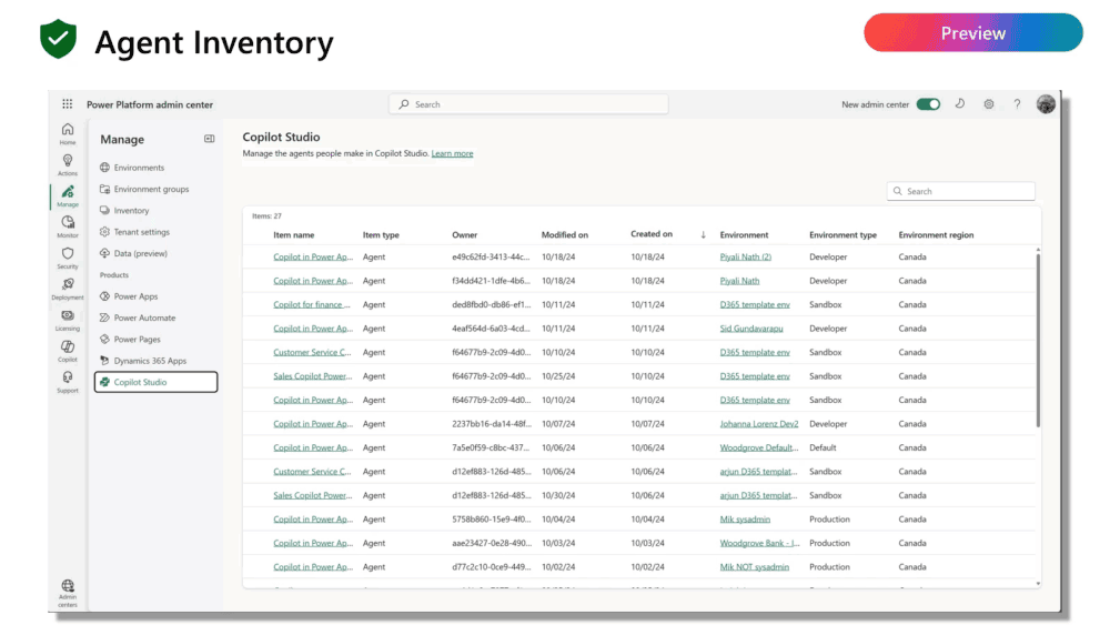Agent Inventory - Evolving Power Platform Governance for AI Agents