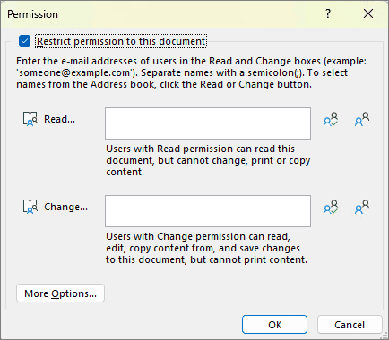 Restringir permisos a este documento en Pureview para Copilot